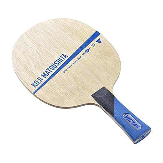 Victas 028004 Koji Matsushita Table Tennis Racket, Shake Hand, Defense, 5-Piece Plywood, Model Used by Koji Matsushita, Flared
