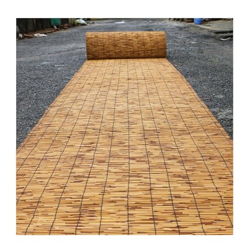 Natural Reed Fence - Pantalla De Privacidad Natural De Color Marrón Oscuro, 2 Pies, 3 Pies, 4 Pies, 5 Pies, 6 Pies De Barrera Del Viento Al Aire Libre Para Cerca, Coberti(Size:6 x 16.4 FT (1.8 x 5M))