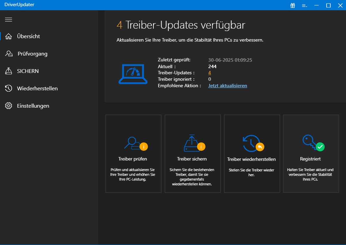 DriverUpdater - Windows Gerätetreiber automatisch aktualisieren, schnelleres und stabiles Windows für Win 11, 10, 8, 7