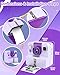 Nreonrick Kids Camera Instant Print, Selfie Digital Instant Cameras, Reversible Lens Mini Toddler Camera with 3 Roll Paper Toys for Boys Girls Age 3-12 in Halloween Christmas Birthday 32GB Card Purple