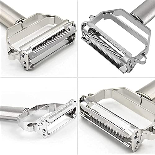 Image of Multi-Functional Vegetable Peeler for Kitchen | Stainless Steel Peeler with Wooden Handle & Bottle Opener | Single Blade for Fruits and Vegetables | 1 Piece (Vegetable Peeler)