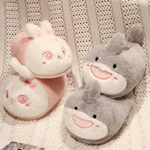 Image of Women's Cute Bee Bootie Slippers, Fuzzy Animal House Slippers with Heel, Warm Cozy Non-Slip Soft Sole for Indoor Comfort