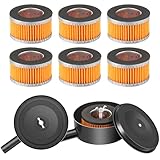 CroBlissful 2 Pcs Air Compressor Silencer with 6 Pcs Air Compressor Intake Filter Elements, Sound Muffler Accessories Replacement Parts for Generators Blowers Exhaust Ports