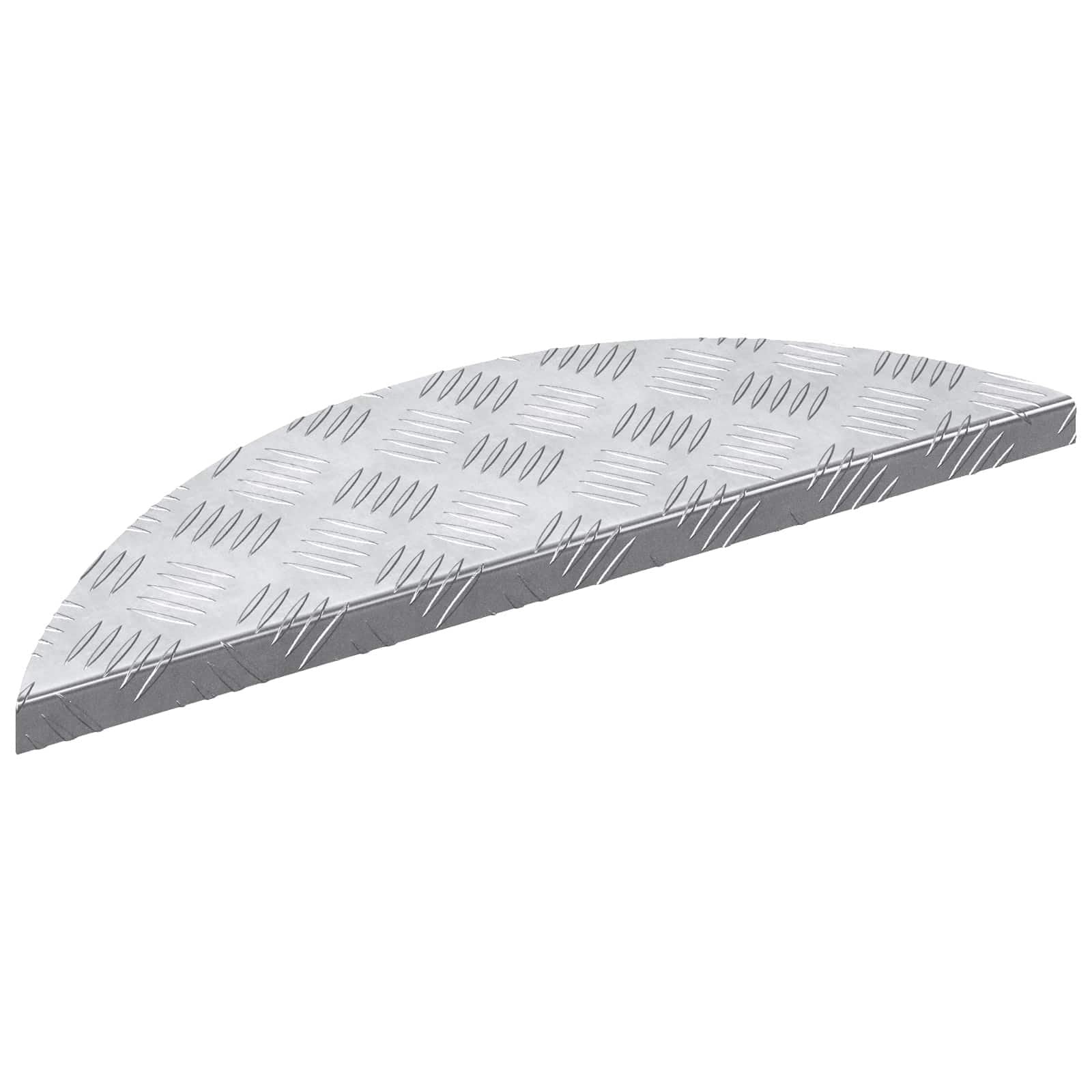 Nez de Marche en Aluminium argenté 60 x 18 x 2,5 cm 5 pièces antidérapant pour escalier intérieur extérieur Protection sécurité Design Moderne Durable