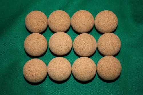 Set de 12 pelotas de corcho para futbolín (silenciosas)
