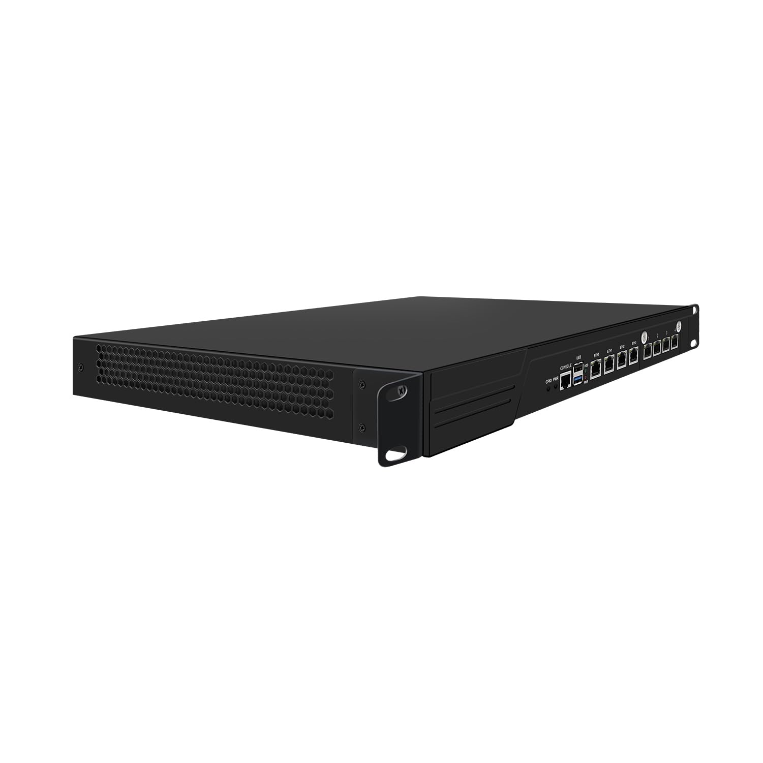 1U 19 Inch Rack Mount Firewall Appliance, PFSense, OPNsense, VPN, Network Router, I3 N300, RJ55, AES-NI, 8 x 226-V 2.5GbE LAN, GPIO, SIM Slot, 16G RAM, 256G SSD
