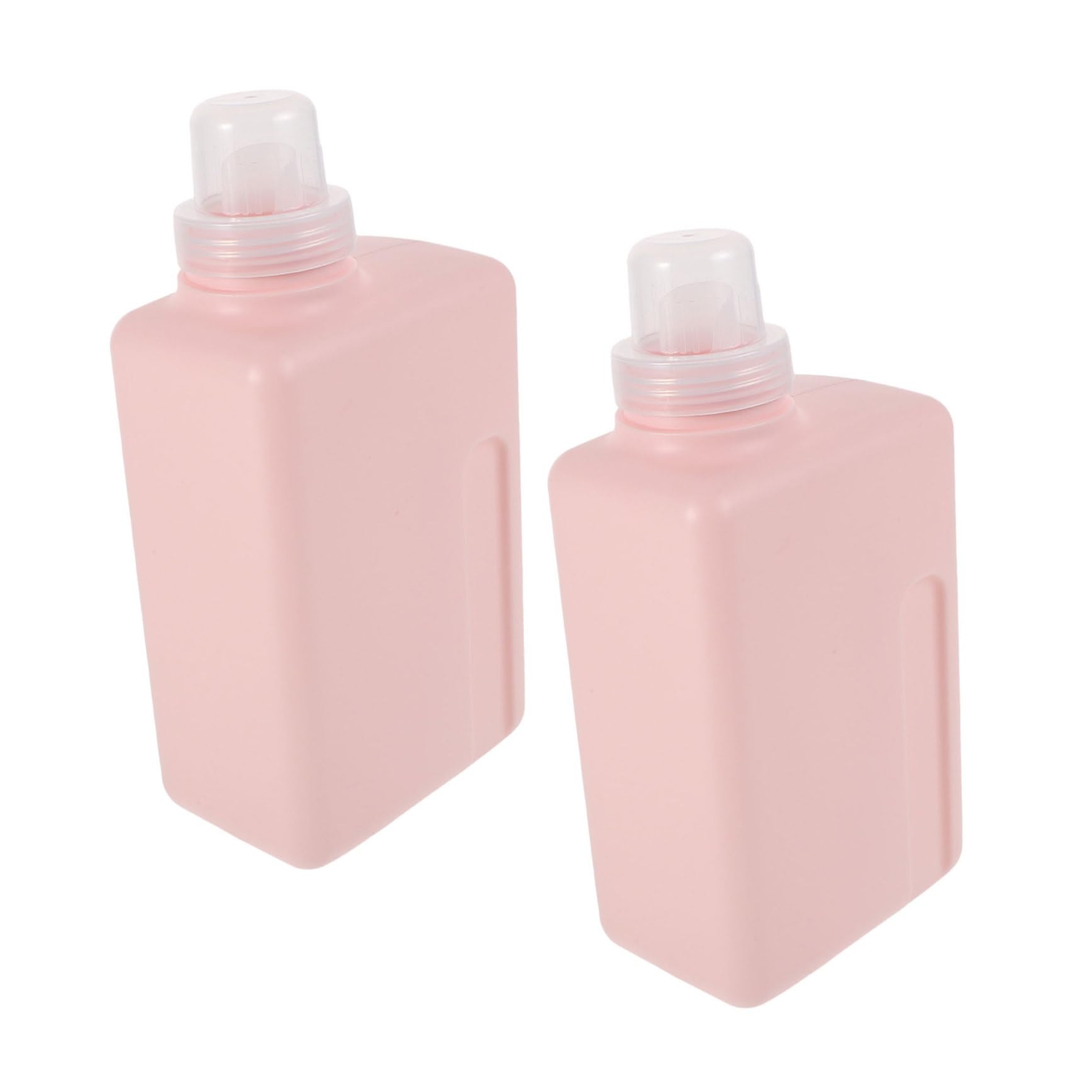 Healeved 2 Pezzi Bottiglie Ricaricabili per Detergente e Ammorbidente Liquido Quadrate Dispenser Antisgocciolo per Lavanderia e Viaggio Contenitori Organizzatori per Shampoo e Saponi