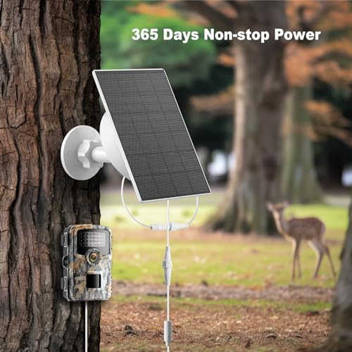 EverExceed 5W Trail Camera Solar Panel, 10400mAh Solar Panel for Camera Compatible with 6V 9V 12V Hunting Cameras, Trail Cam Solar Power with IP66 Waterproof Hunting Accessory - Image 3