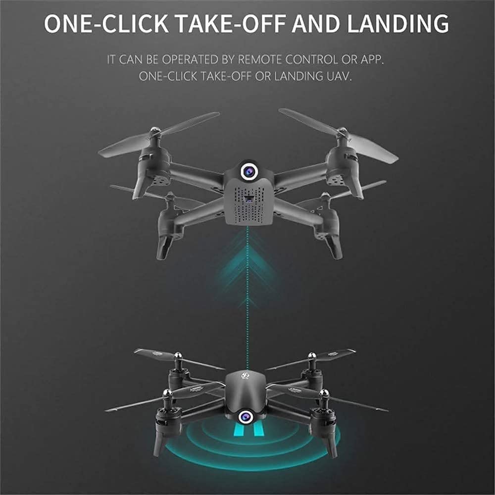 Drone with Camera for Adults and Kids - Foldable RC Quad Copter 4k HD FPV Drone Live Video Gesture/Control Teen Boys/Girls Gifts for Christmas (Black)