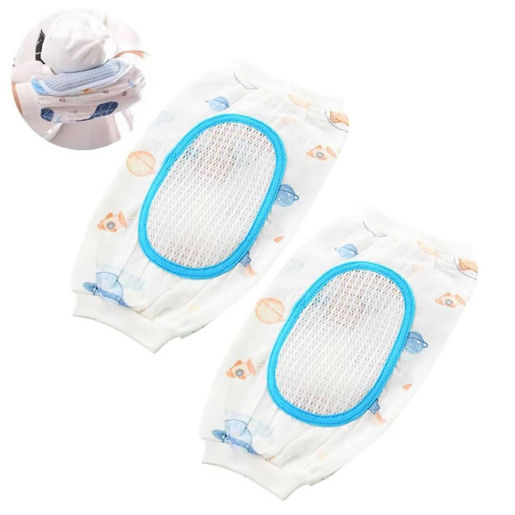 YILKAL 2点セット腕カバー ベビー 授乳用 赤ちゃん授乳 アームカバー 授乳用 腕まくら 通気性 吸水性 吸湿 お食事 ベビー授乳枕 メッシュ授乳用品 柔らかい 肌に優しい 水洗可能 新生児 赤ちゃん 暑さ対策 冷房対策 冷感 涼しい クール 出産祝い (クマちゃん)