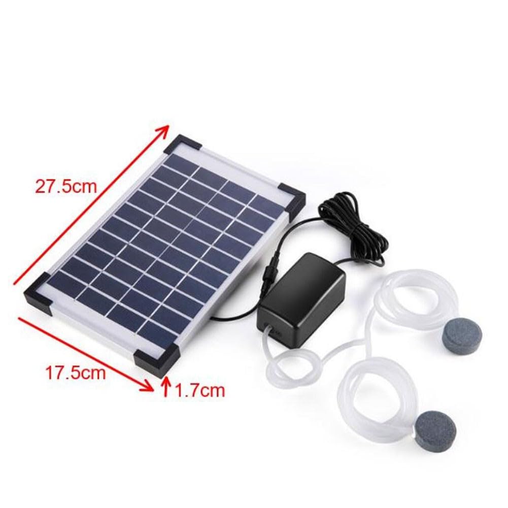 Pompa di ossigeno solare 5W stagni e acquari per aeratore a doppia uscita con pannello regolabile