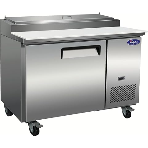 Valpro Pizza Prep Table 6 pan 47" 12 CU. FT. Model: VPP47-HC Cover