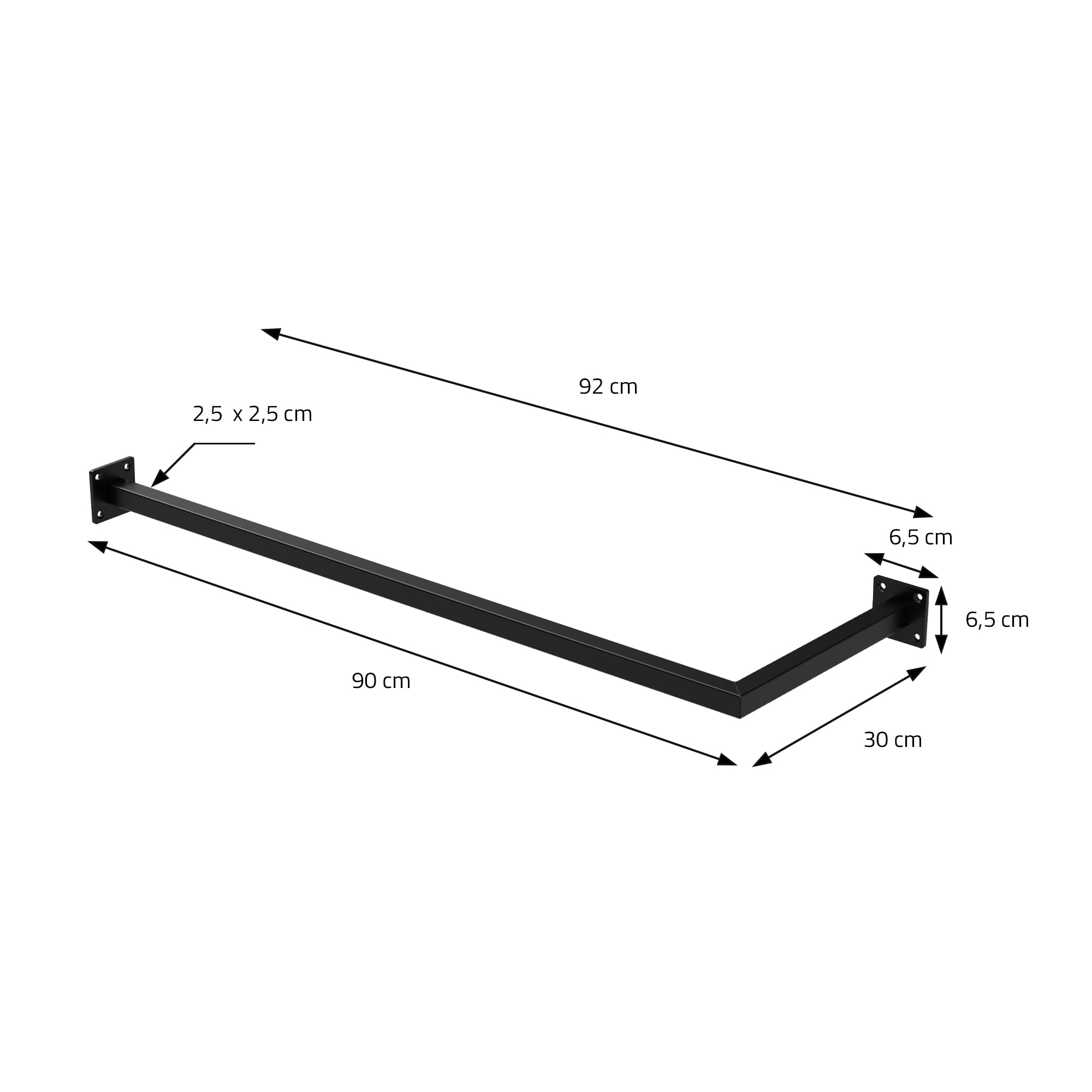 Tringle D'angle Pour Placard - Gain De Place Dans Les Coins - Barre Métal Robuste Dorée 30x30 Cm - Support Jusqu'à 50 Kg - 2