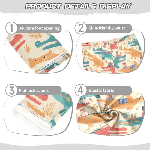 Cute Cartoon Crocodile Alligator Kids Baby Girls Leggings Casual Full Length Activewear Running3