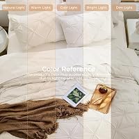 Sasttie Full Size Comforter Set, 7-Piece Bed in a Bag Double, Pintuck Bedding Set for All Season, Includes Comforter, Flat Sheet, Fitted Sheet, Pillowcases and Pillowshams, Beige — image 8