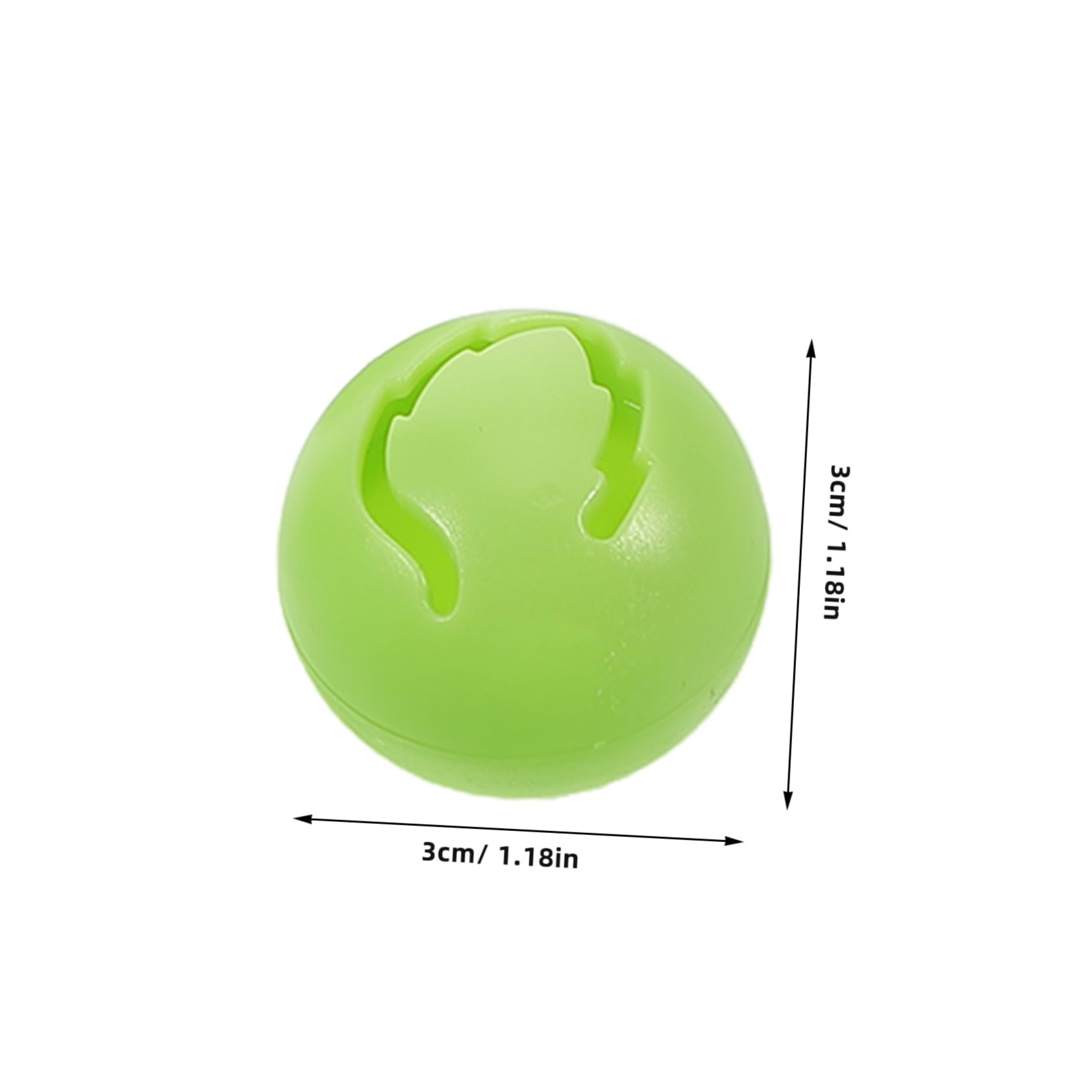 Kisangel Rattle Ball Toy Replacement Puppet Rattle Insert Safe Material Cat Toys 10pcs Green