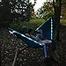 Equip Outdoors Portable Camping Illuminated Hammock, Hanging Kit Included, Two Person Light Up Hammock, Blue, 124'' L x 77'' W (99554)