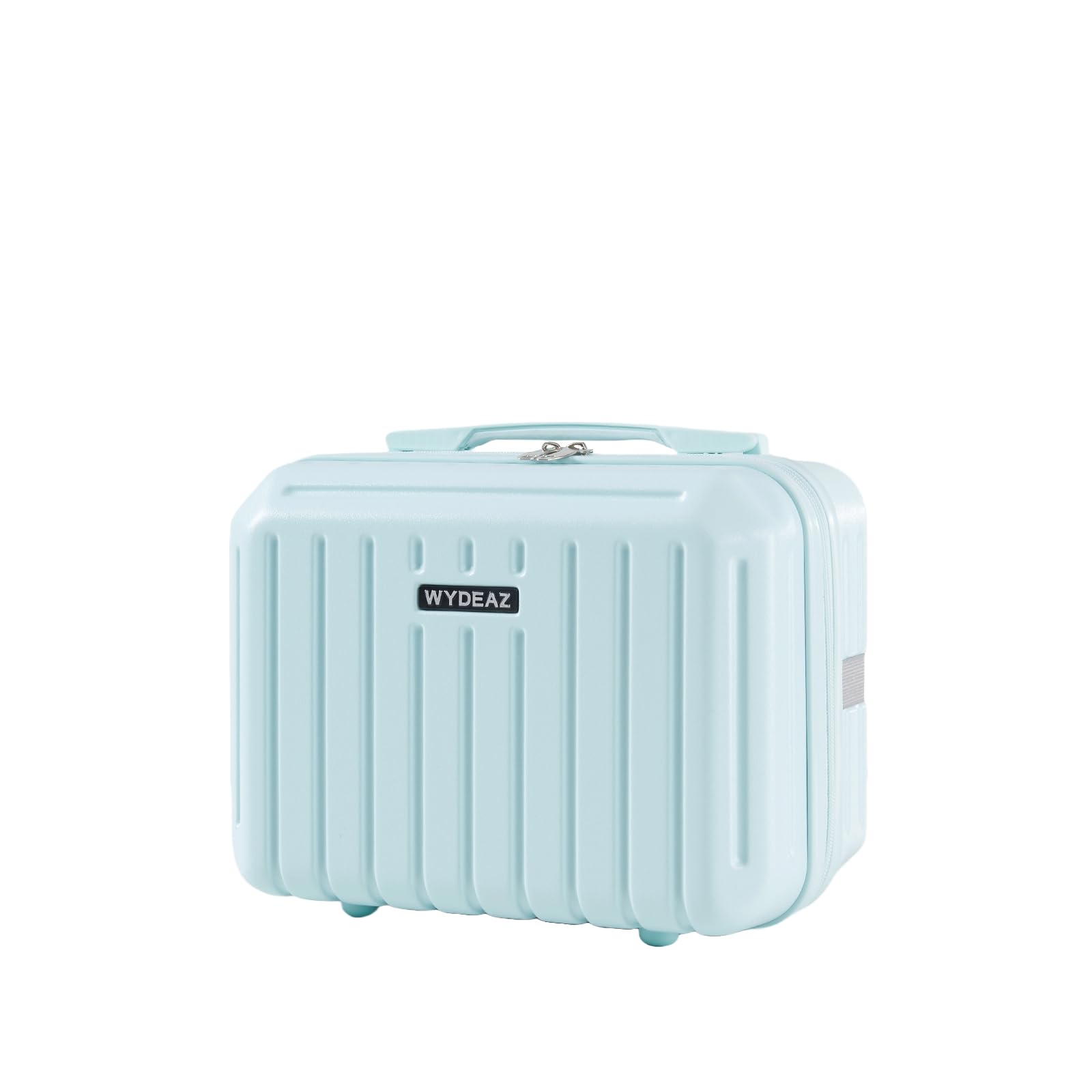 WYDEAZ Maleta de Cabina 55x38x23 cm + Neceser, Set Rígido ABS+PC Ligero con 4 Ruedas 360°, Apertura Frontal, Puerto USB, Cierre de Combinación, Equipaje de Mano (Celeste, Neceser)