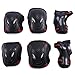 Selighting Protectores juego de engranajes Adultos Adolescentes Niños rodilla Cojines de codo muñequeras Skateboarding Equitación Ciclismo Vespa Rollerblading 6 pcs Street