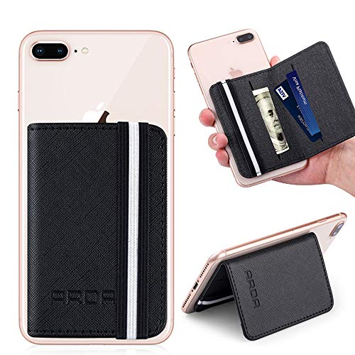 PIKU Card Holder for Back of Phone Credit Card Holder for Phone,Phone Wallet Stick on Cell Phone,Phone Pocket
