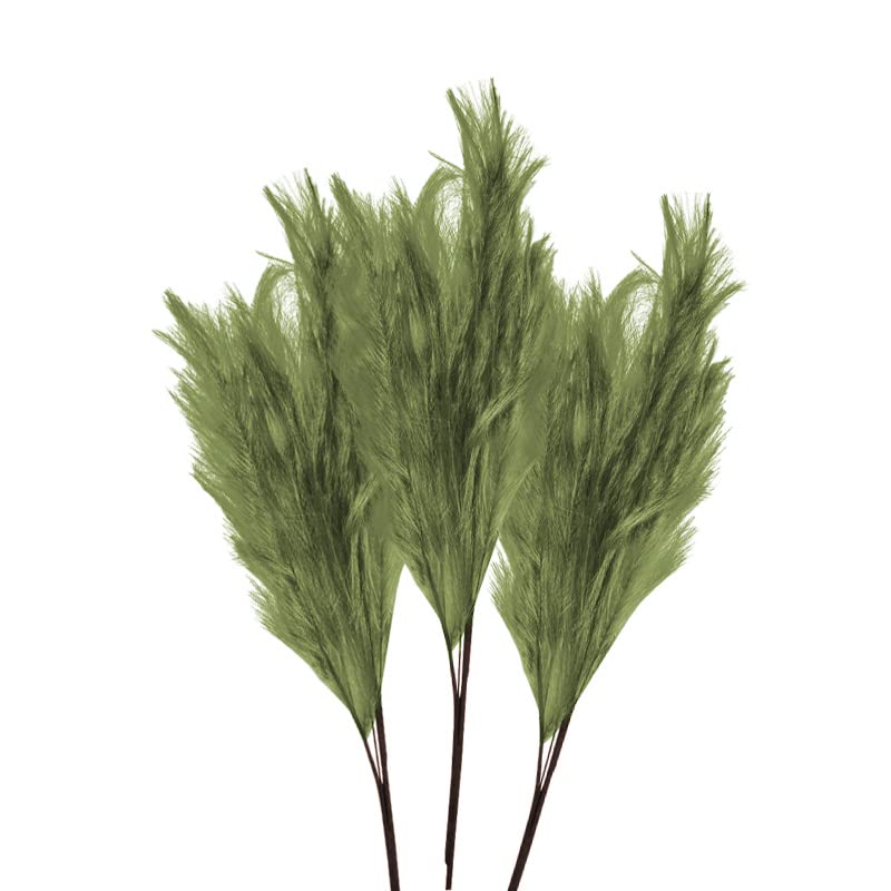 6 Artificielles D'Herbe De Pampa,43-45Cm Fleur D'Herbe De Pampa Séchée