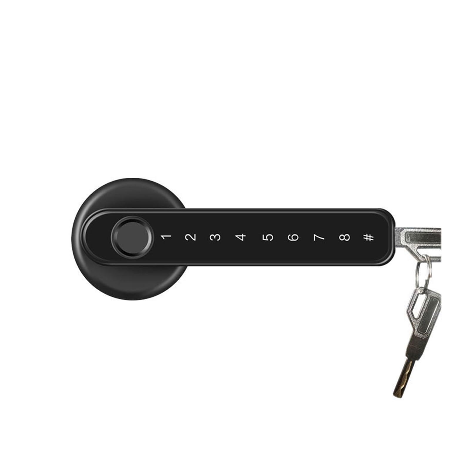 JVDDI Smart Door Handle, Electronic Door Lock for Smart Indoor Bluetooth Fingerprint Intelligent(Nero)