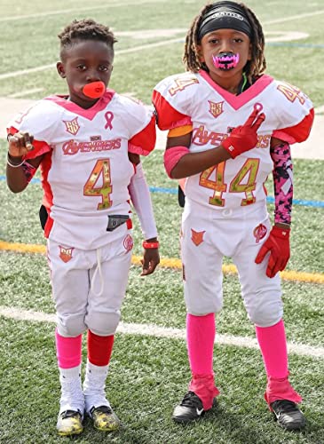 Coolomg Breast Cancer Awareness Arm Sleeves Pink Ribbon Compression Arm Sleeves For Women Men Kids Youth Pink S #TOP7