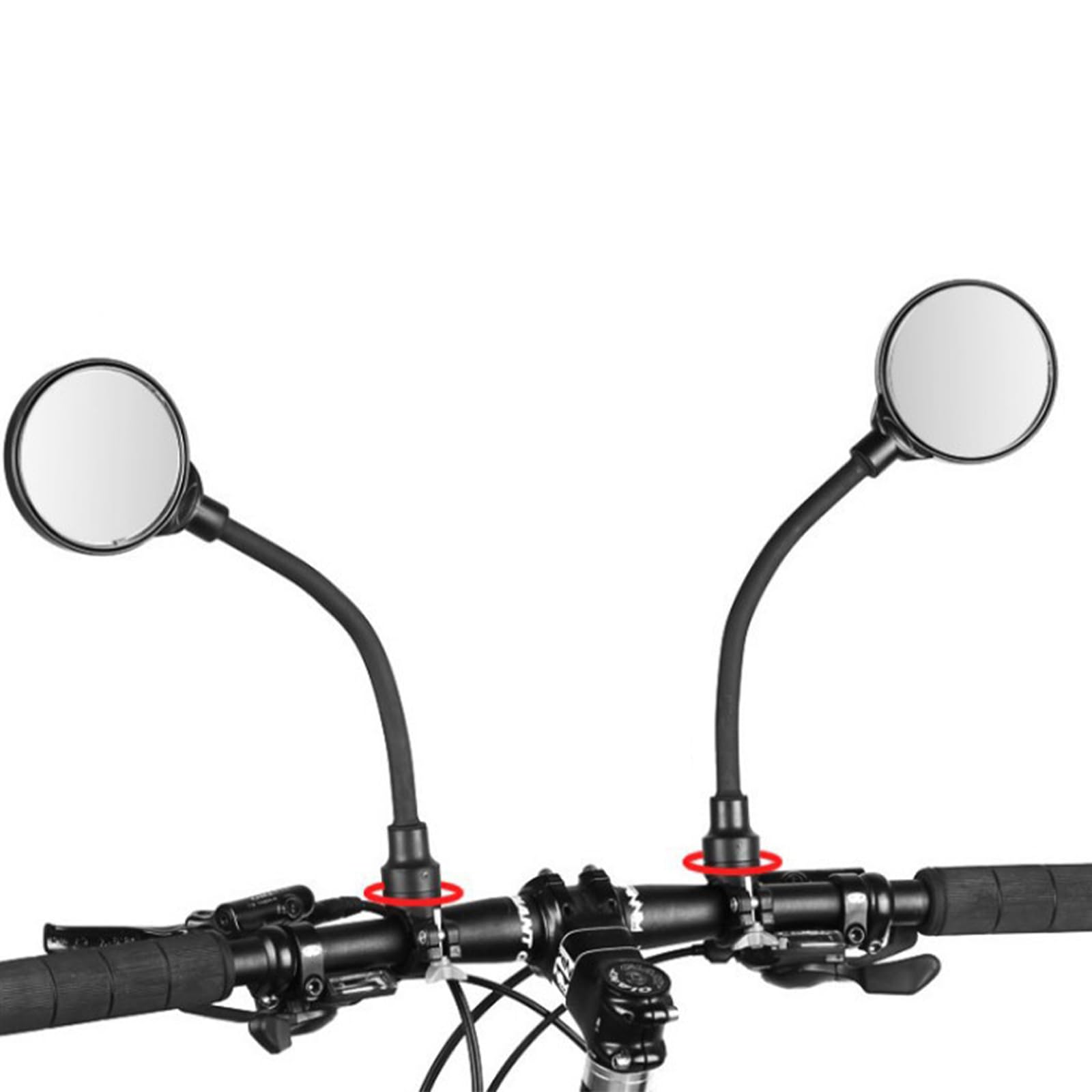 Specchietto Bicicletta,Specchietto Bici 360° Regolabile,Retrovisori Bicicletta,360° Ruotabile a Tubo Lungo Specchietto Retrovisore Grandangolare,Specchio per Bici Universale Sinistro e Destro,2 Pezzi