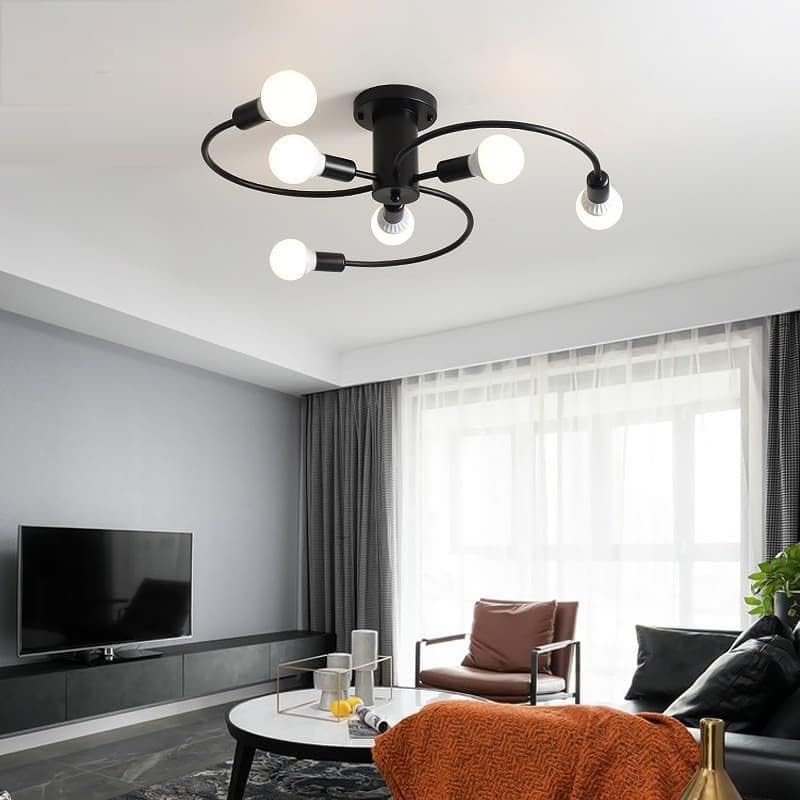 Avior Low Height Ceiling Lamp, Chandelier for Living Room, Restaurant Lamps and Hotels (Golden) (Black..)