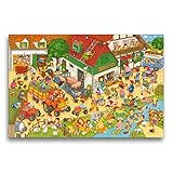 Premium Textil-Leinwand 75 x 50 cm Quer-Format Ferien auf dem Bauernhof, Leinwanddruck von Marion Krätschmer