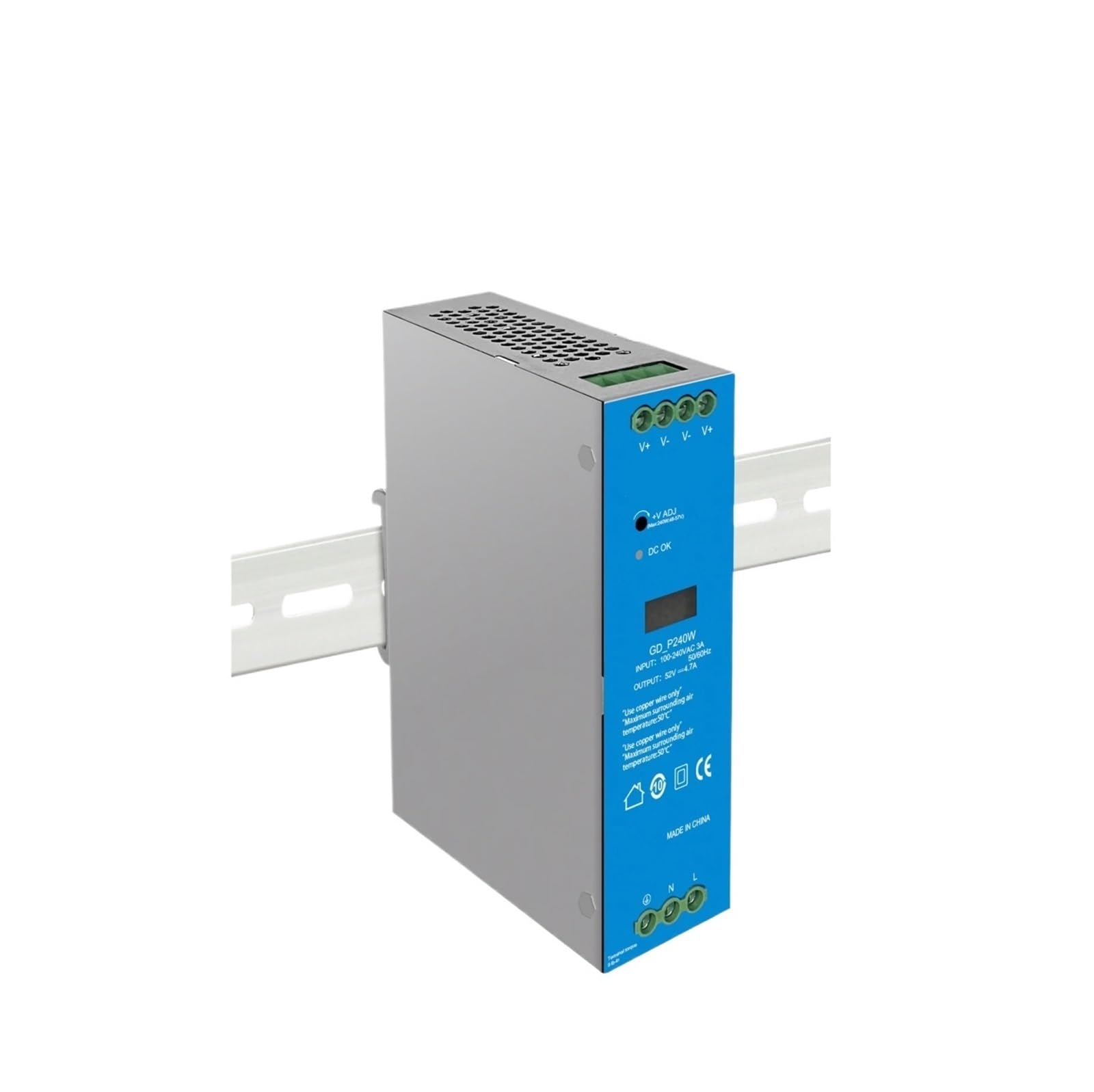 OSHZIKJII 240/300/480W Industrial grade Power Supply,90-265Vacin and dual 48-57Vdc adjustable ou screen display(50-57Vdc 480W)