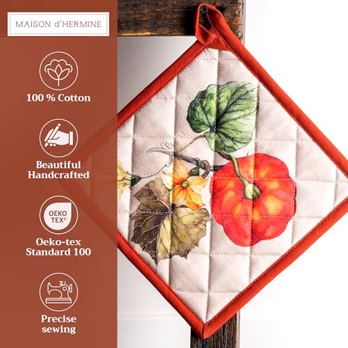 Maisondherminepotholder100cottonsetof28inchx8inchwithloopheatresistanthotpadsbbqcookinggrillingmicrowavebarbequepotironthanksgivingchristmas Urban Country Home Decor Maison d hermine pot holder 100 cotton set of 2 8 inch x 8 inch with loop heat resistant hot pads bbq cooking grilling microwave barbeque potiron thanksgivingchristmas urban country home decor