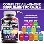 Clean Nutra Melatonin Gummies 10mg | Sleep Aid Valerian Root L-Theanine Vitamin B6 C Lemon Balm Magnesium Hibiscus Beta Carotene Saffron & Chamomile Rest Support Supplement Raspberry Flavor - Image 2