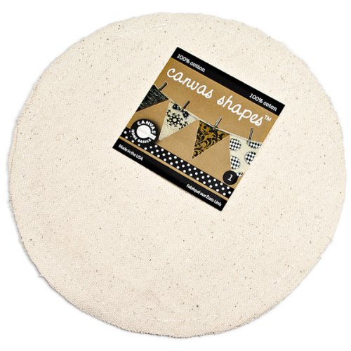 Canvas Corp Paintable Canvas Shapes -Round 1/Pkg