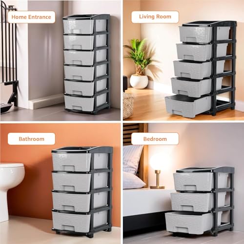 Image of 6XL Plastic Modular Drawer System for Home, Office, Hospital, Parlor, School, Doctors, Home and Kids, Product Dimension When assembeled