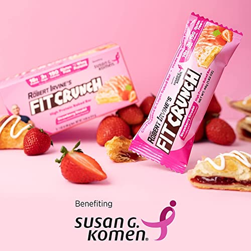 Fitcrunch Snack Size Protein Bars, Designed By Robert Irvine, 6-Layer Baked Bar, 3G Of Sugar & Soft Cake Core (18 Bars, Strawberry Strudel) #TOP2