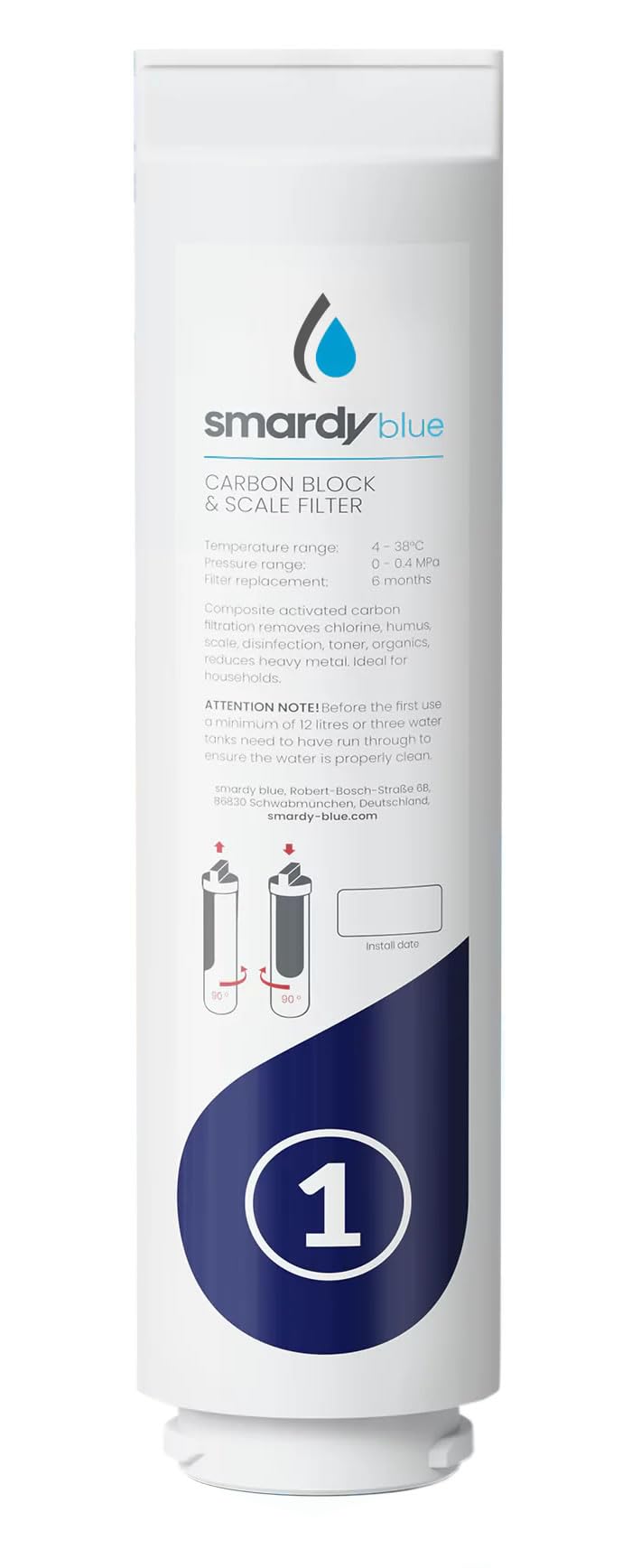 smardy blue PP Composite & Carbon-Block Scale Filter, CampingBar genius