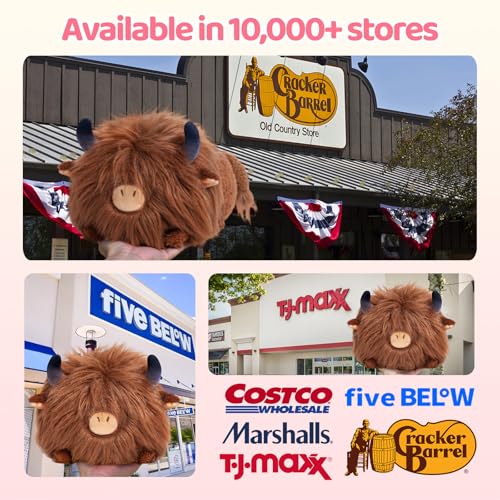 Mewaii 16'' Soft Highland Cow Plush Pillow – Adorable Cuddle Plush Toy, Squishy Stuffed Animal for Kids, Adults, and Plushie Lovers, Perfect for Hugging and Relaxing - Image 5