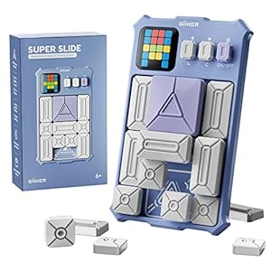 GiiKER Super Slide Puzzle Games, Original 500+ Challenges Brain Teaser Puzzle, Toys for Kids, Travel Games Birthday Gifts Easter Stocking Stuffers for Boys Girls, Activities for Road Trips – Lavender