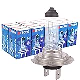 10x H7 Halogen Autolampe TECPO 10x H7 Halogen Lampe 12V 55W PX26d Autolampe Scheinwerfer Lampe Ersatzlampen Abblendlicht Fernlicht Nebellicht Glühbirne