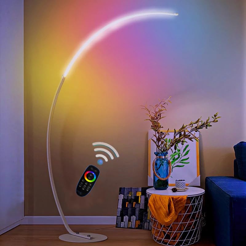 Lámpara de pie con arco y luz RGB inteligente para sala de juegos