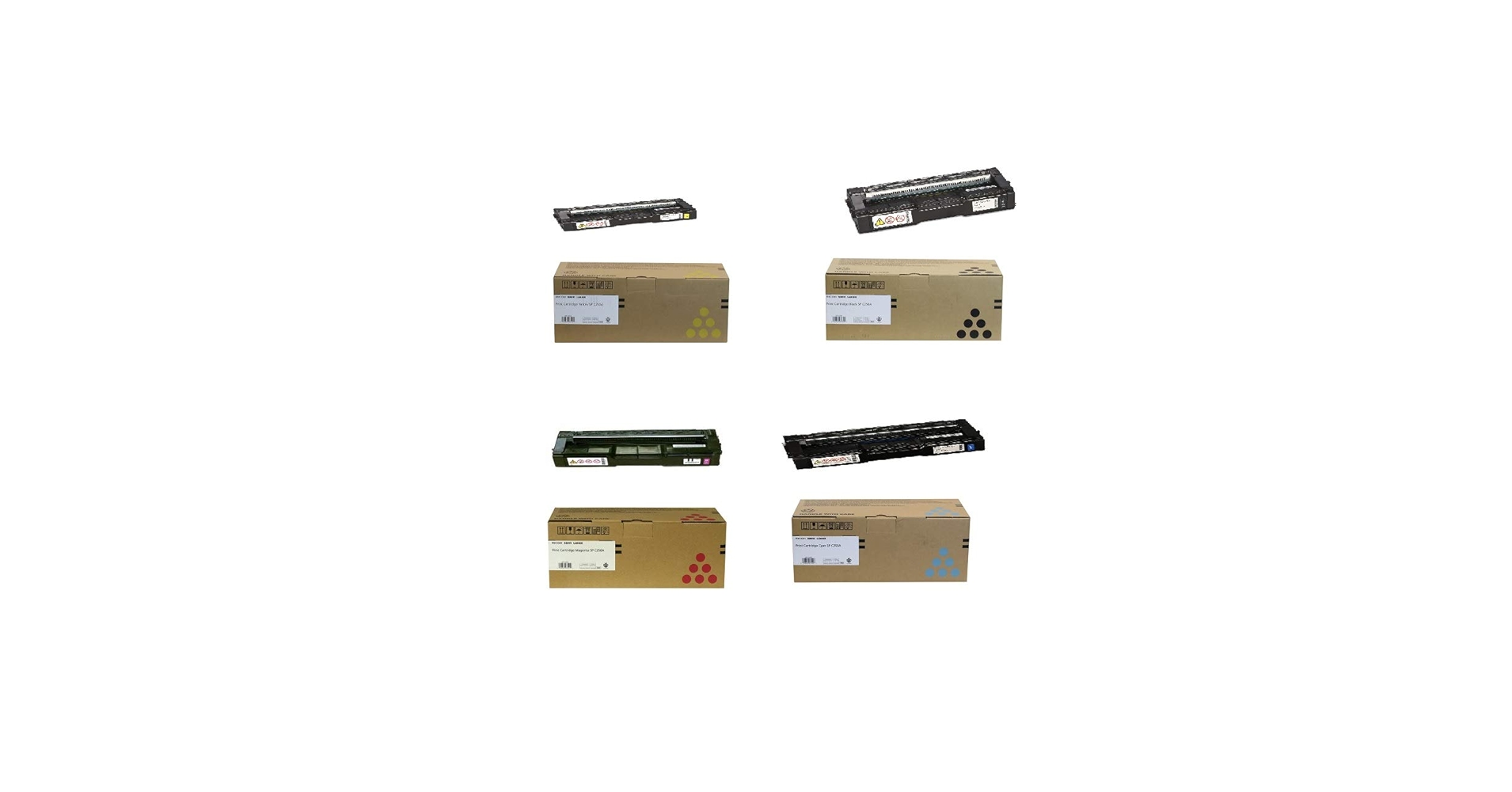 Amazon.com: RICOH SP C250A 4 Color Toner Cartridges Bundle