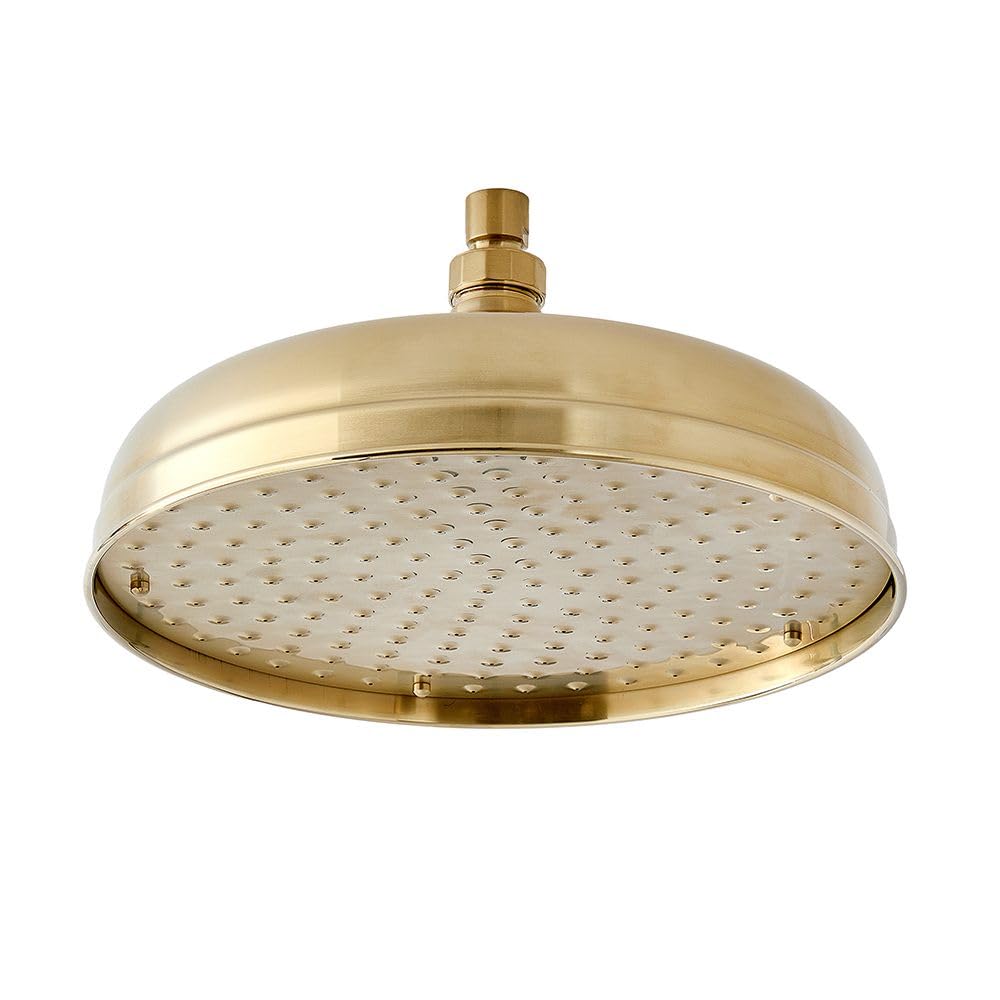 Milano Brushed Brass Elizabeth 300Mm Round Rainfall Shower Head