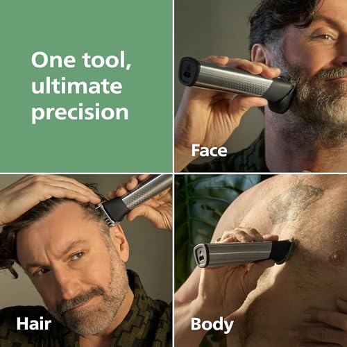 Image of Norelco Philips All-in-One 7000 Series 22-Piece Trimmer - Electric Shaver and Clipper for Face, Beard, Head & Body, Self-Sharpening Full Metal Blades, 28 Length Settings (0.5-16 mm), MG7975 /49