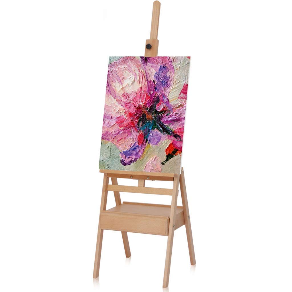 WDSOPK Painting Artist Easel Stand Display Easel Drawing Board Easels Wooden Liftable Easel, Multi-Functional Bracket Easel, Sk