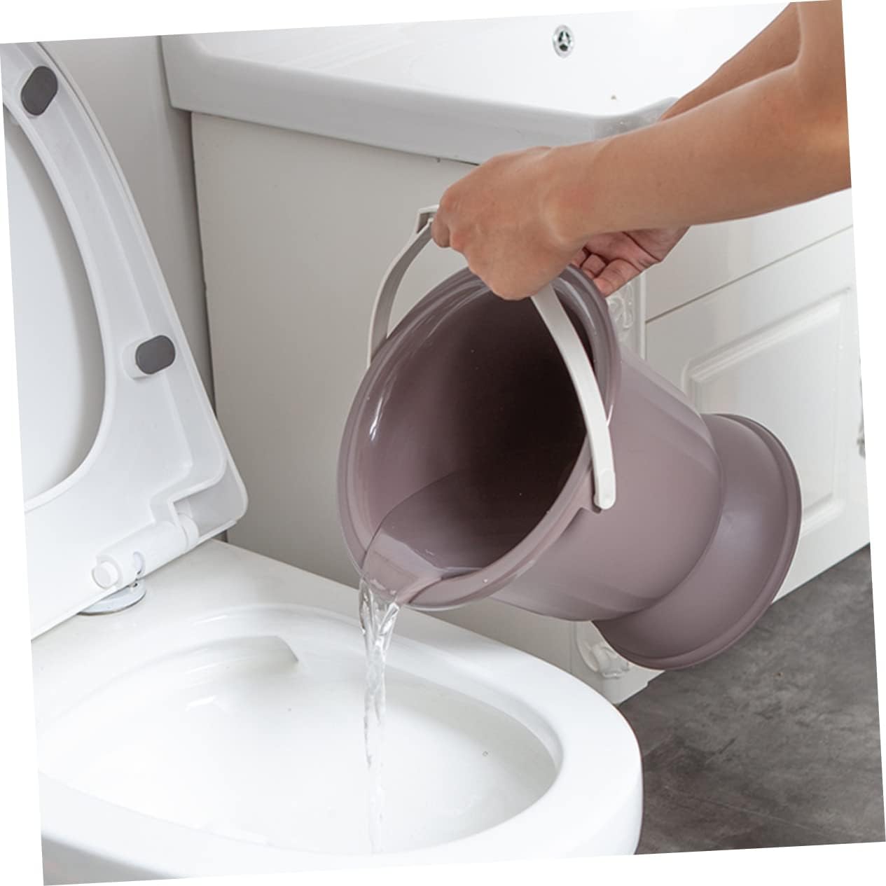 Lightweight Portable Urinal Pot Lid High Base Spittoon for Adults Bed Pan for Bedroom Great for Pregnant Women and Boy Girl
