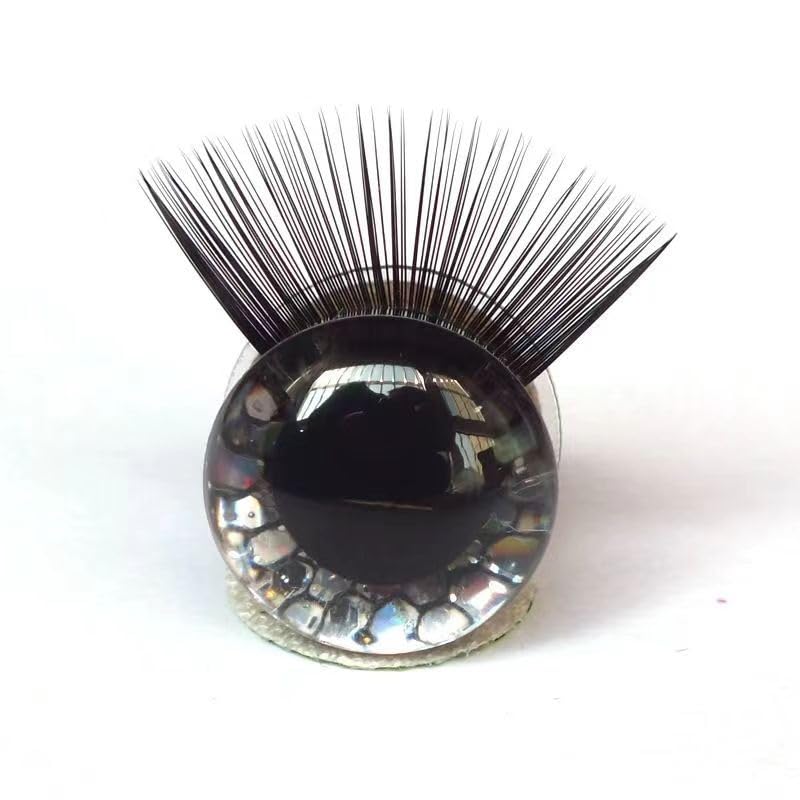 Simulation of Eyes, Foreign Trade 10 Cobra Gasket with Eyelash Toy Safety Eyes Toy Accessories Eyelash Eyeball. (Color : 4, Size : 12mm)