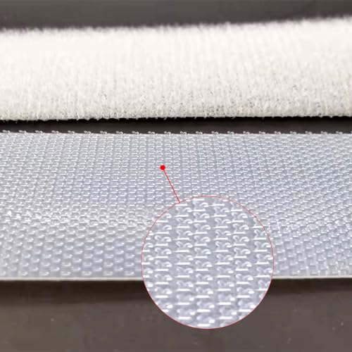 Image of Extremely Thin and Soft Strong Mini Clothes Hook and Loop Fasteners Sewing Type Back Without Adhesive Tiny Clothing Accessories DIY Handmade Materials (White, 0.31 inch /8mm)