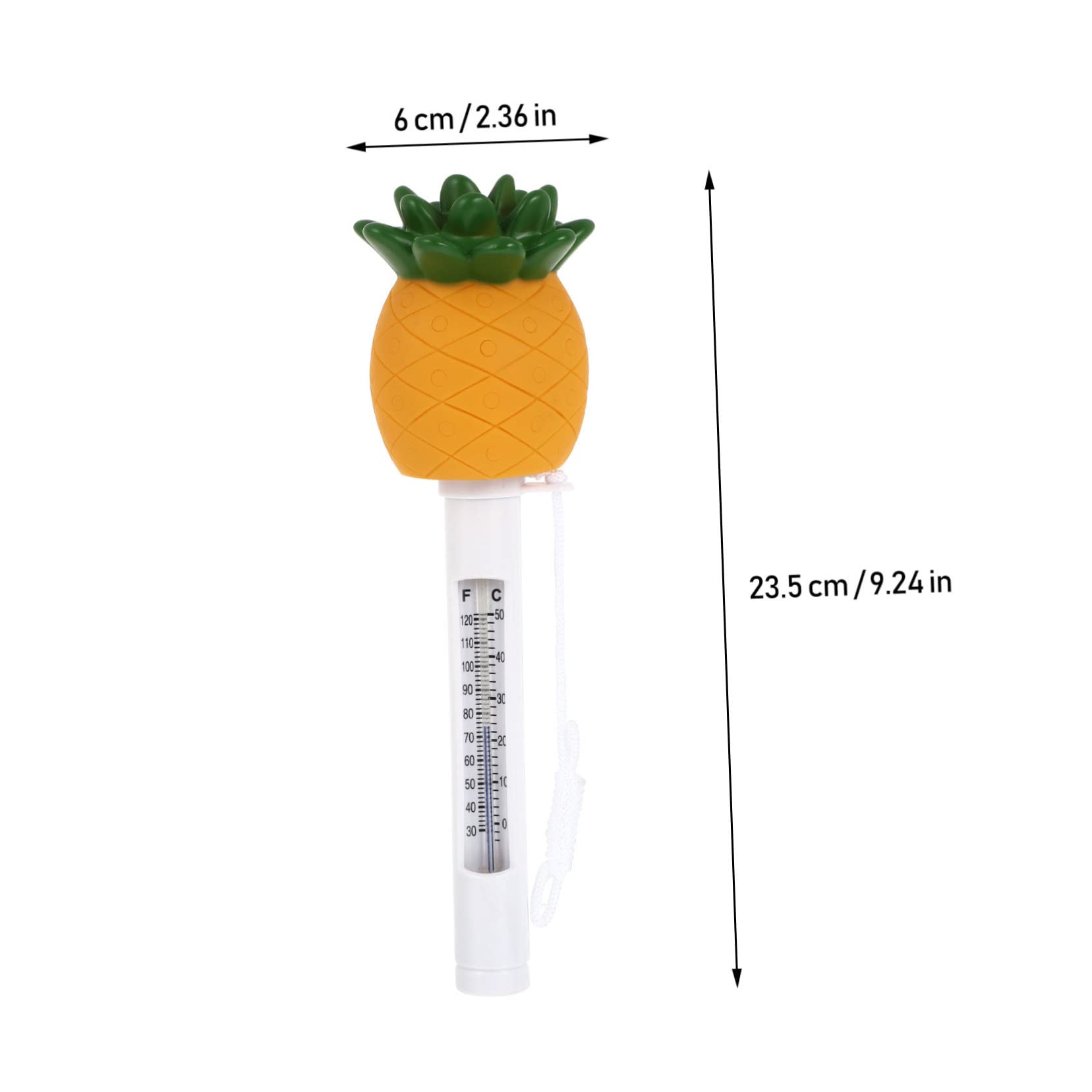 2 Pièces Thermomètre Flottant de Ananas Mesure Précise de Température pour Étang Aquarium Thermomètre Étanche