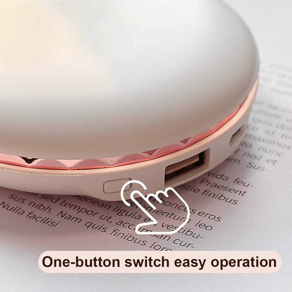 Il nuovo scaldamani ricaricabile USB, con specchio per il trucco a doppia faccia, luce di riempimento morbida tre in uno, scaldamani riscaldante da 4000 mAh, un regalo per gli amanti in inverno